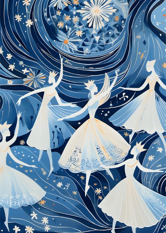 Elegant Snowflake Ballerinas