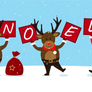 Santa and Reindeer Cartoon Fun
