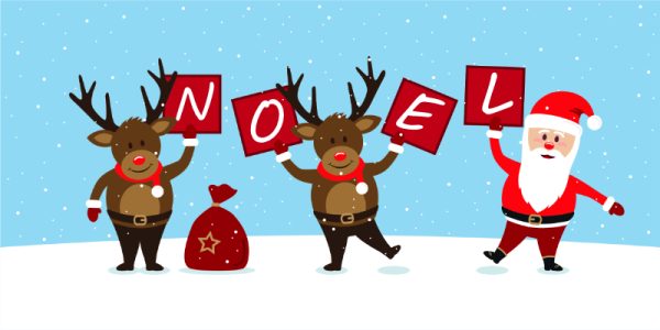 Santa and Reindeer Cartoon Fun