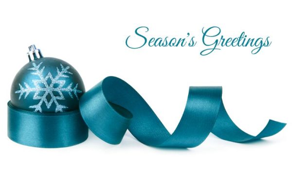 Teal Bauble and Satin Ribbon