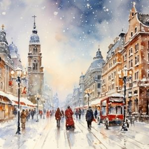 City in Snow