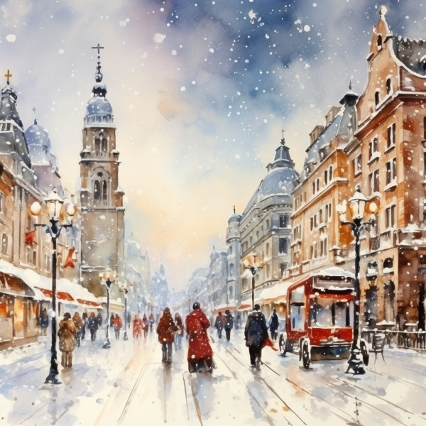 City in Snow