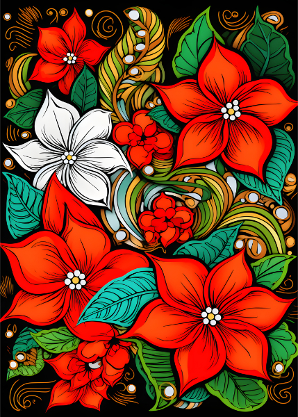 Poinsettia Art