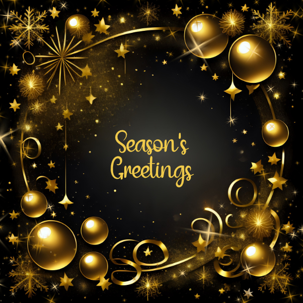 Golden Bauble Border