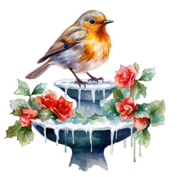 Water Fountain Robin
